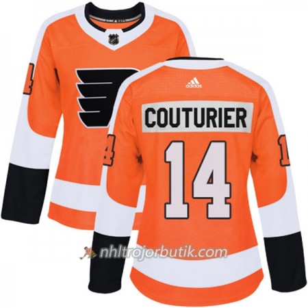 Dame Ishockey Philadelphia Flyers Tröja Sean Couturier 14 Adidas 2017-2018 Orange Authentic